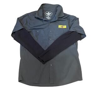 Pennzoil Racing Motor Oil Long Sleeve Shirt Gray Black Size Medium